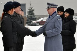 Uroczyste ślubowanie nowo przyjętych policjantów