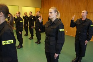 Uroczyste ślubowanie nowo przyjętych policjantów