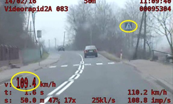 Jechał 109 km/h w terenie zabudowanym