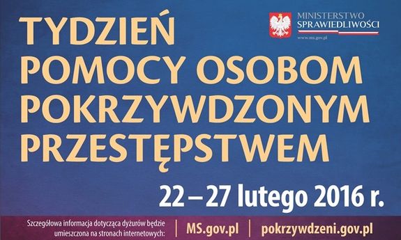 Tydzień Pomocy Osobom Pokrzywdzonym Przestępstwem - plakat