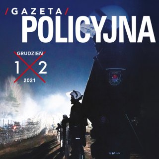 Policjanci strzegący granicy.