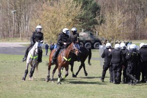 Wspólne ćwiczenia Policji konnej i policjantów OPP