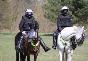 Wspólne ćwiczenia Policji konnej i policjantów OPP