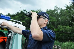 Ćwiczenia policjantów i funkcjonariuszy pozostałych służb na Jeziorze Sławskim #13