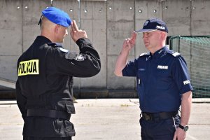 Uroczystość odznaczenia policjantów XXV rotacji JSPP