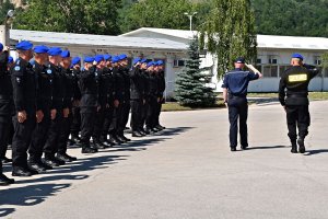 Uroczystość odznaczenia policjantów XXV rotacji JSPP