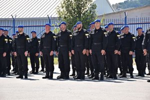 Uroczystość odznaczenia policjantów XXV rotacji JSPP