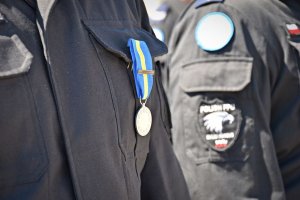 Uroczystość odznaczenia policjantów XXV rotacji JSPP