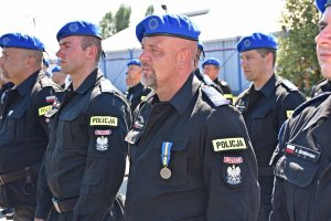 Uroczystość odznaczenia policjantów XXV rotacji JSPP