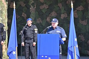 Uroczystość odznaczenia policjantów XXV rotacji JSPP