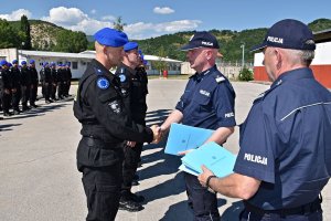 Uroczystość odznaczenia policjantów XXV rotacji JSPP