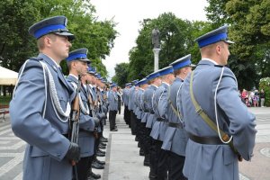 Uroczystość Święta Policji w Augustowie - Kompania honorowa
