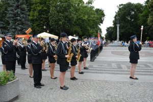 Uroczystość Święta Policji w Augustowie - orkiestra