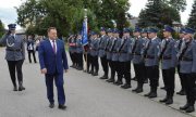 Święto Sokólskiej Policji - przegląd pododdziałów