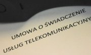 napis - umowa o świadczenie usług telekomunikacyjnych