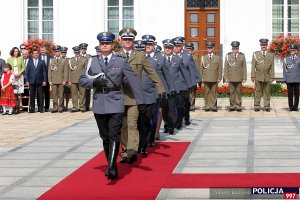 Uroczystość mianowania na stopień generalski nadinspektora siedmiu oficerów Policji oraz jednego oficera Biura Ochrony Rządu w Belwederze.