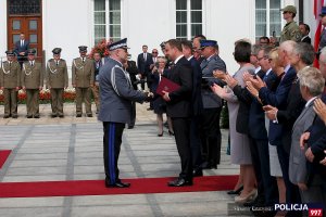 Uroczystość mianowania na stopień generalski nadinspektora siedmiu oficerów Policji oraz jednego oficera Biura Ochrony Rządu w Belwederze.