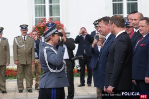 Uroczystość mianowania na stopień generalski nadinspektora siedmiu oficerów Policji oraz jednego oficera Biura Ochrony Rządu w Belwederze.