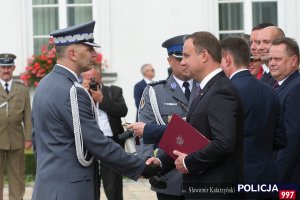 Uroczystość mianowania na stopień generalski nadinspektora siedmiu oficerów Policji oraz jednego oficera Biura Ochrony Rządu w Belwederze.