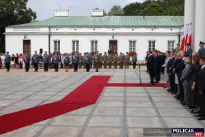 Uroczystość mianowania na stopień generalski nadinspektora siedmiu oficerów Policji oraz jednego oficera Biura Ochrony Rządu w Belwederze.