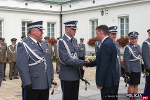 Uroczystość mianowania na stopień generalski nadinspektora siedmiu oficerów Policji oraz jednego oficera Biura Ochrony Rządu w Belwederze.