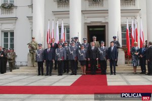 Uroczystość mianowania na stopień generalski nadinspektora siedmiu oficerów Policji oraz jednego oficera Biura Ochrony Rządu w Belwederze.