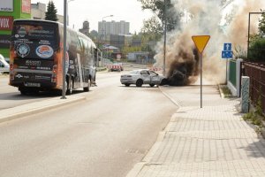 pierwsze zdjęcia do spotu filmowego - zasymulowany wypadek drogowy samochodu i motocykla oraz przeprowadzona akcja ratownicza