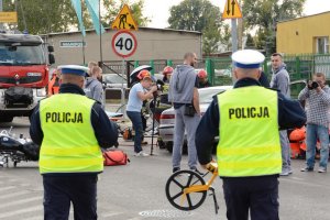 pierwsze zdjęcia do spotu filmowego - zasymulowany wypadek drogowy samochodu i motocykla oraz przeprowadzona akcja ratownicza