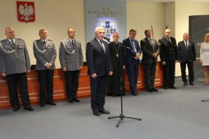 uroczystość wręczenia medali, odznaczeń i wyróżnień zasłużonym policjantom, a także statuetki „Przyjaciel Policji Świętokrzyskiej”