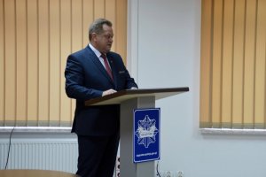 Spotkanie wiceszefa MSWiA w KPP Augustów