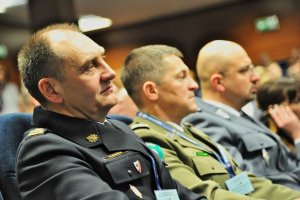 Uczestnicy międzynarodowej konferencję pod nazwą „25 lat współpracy Policji Lubuskiej i Landu Brandenburgia – gwarantem bezpieczeństwa regionalnego”