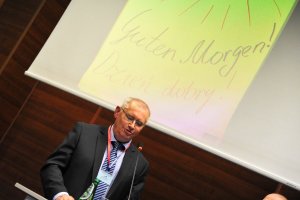 Uczestnicy międzynarodowej konferencję pod nazwą „25 lat współpracy Policji Lubuskiej i Landu Brandenburgia – gwarantem bezpieczeństwa regionalnego”