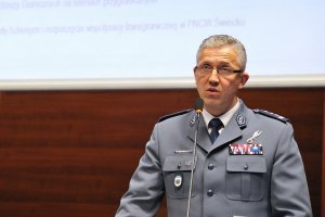 Uczestnicy międzynarodowej konferencję pod nazwą „25 lat współpracy Policji Lubuskiej i Landu Brandenburgia – gwarantem bezpieczeństwa regionalnego”