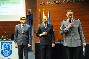 Uczestnicy międzynarodowej konferencję pod nazwą „25 lat współpracy Policji Lubuskiej i Landu Brandenburgia – gwarantem bezpieczeństwa regionalnego”