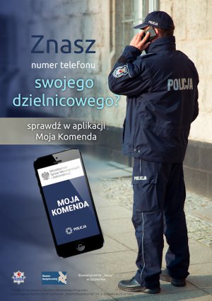 plakat promujący kampanię &quot;Dzielnicowy bliżej nas&quot;