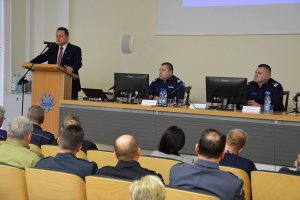Odprawa podsumowująca wyniki pracy podlaskiej Policji za rok 2016