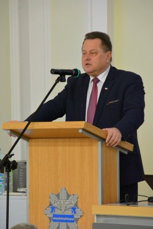 Odprawa podsumowująca wyniki pracy podlaskiej Policji za rok 2016
