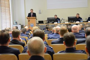 Odprawa podsumowująca wyniki pracy podlaskiej Policji za rok 2016
