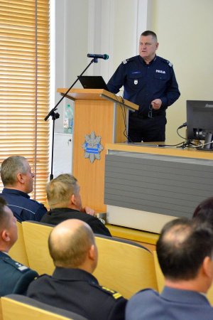 Odprawa podsumowująca wyniki pracy podlaskiej Policji za rok 2016