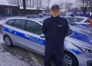 Dzielnicowy mł. asp. Mariusz Nachlik, przed służbą zatrzymał poszukiwanego mężczyznę