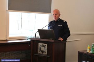 odprawa roczna w Komendzie Wojewódzkiej Policji we Wrocławiu z udziałem Komendanta Głównego Policji nadinsp. Jarosława Szymczyka