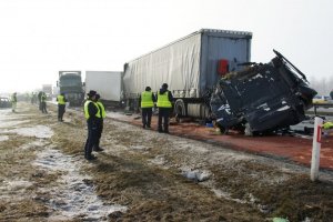 Karambole na autostradzie A1