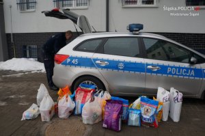 160 kilogramów karmy zebrali wodzisławscy policjanci