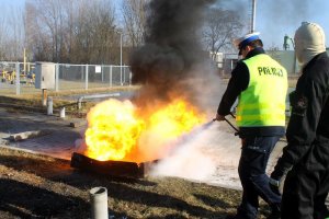 Skuteczna walka z ogniem. Strażacy szkolili policjantów