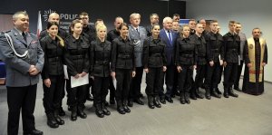 ślubowanie nowo przyjętych policjantów