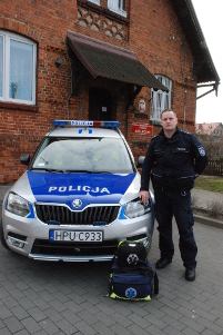 dzielnicowy mł. asp. Karol Wieczorek