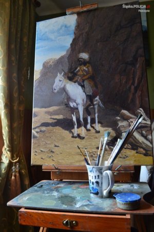 obraz pszczyńskiego dzielnicowego - Dawida Pryga