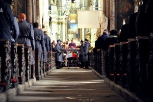 Uroczystości pogrzebowe mł. insp. Piotra Tomkiewicza Komendanta Komisariatu Policji w Szprotawie, który zginął w wypadku