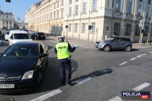 Policyjne zabezpieczenie na Krakowskim Przedmieściu