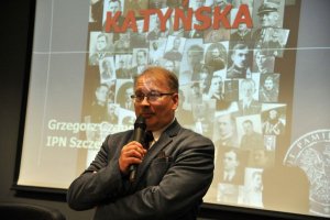 Lekcja historii o Zbrodni Katyńskiej w lubuskiej Policji - uczestnicy szkolenia